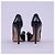 Valentino Garavani Rockstud Bow Peep Toe Pumps schwarzes Lackleder - Ansicht 3