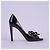 Valentino Garavani Rockstud Bow Peep Toe Pumps schwarzes Lackleder - Ansicht 4