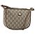 Borsa a Spalla GUCCI GG Plus Supreme PVC Beige Oro Auth ka3460 D'oro