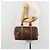 Céline CELINE Macadam Canvas Hand Bag PVC Leather Brown Gold Auth ka3635 Golden - view 22
