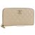 CHANEL Langer Geldbeutel Lammleder Beige Gold CC Auth 167178SAM Golden