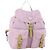 Zaino PRADA in nylon rosa argento Auth YKZ194
