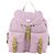Zaino PRADA in nylon rosa argento Auth YKZ194 - vista 13
