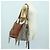 LOEWE Hammock Piccola Borsa a Mano Tela Pelle 2in1 Marrone Argento Auth BAZ780V - vista 24