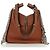 LOEWE Hammock Piccola Borsa a Mano Tela Pelle 2in1 Marrone Argento Auth BAZ780V - vista 4