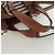 LOEWE Hammock Piccola Borsa a Mano Tela Pelle 2in1 Marrone Argento Auth BAZ780V - vista 7