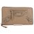 BALENCIAGA Continental Langer Geldbeutel Leder Rosa Silber 390187 Auth SW2300M Pink