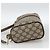 Borsa Sherry Line GG Supreme Web di GUCCI in PVC beige e oro 378 02 017 Auth BAZ162 D'oro - vista 3