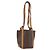 Céline Borsa a Spalla in Tela Macadam CELINE in Pelle PVC Marrone Oro Auth ka3561 D'oro