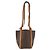 Céline Borsa a Spalla in Tela Macadam CELINE in Pelle PVC Marrone Oro Auth ka3561 D'oro - vista 13