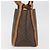Céline Borsa a Spalla in Tela Macadam CELINE in Pelle PVC Marrone Oro Auth ka3561 D'oro - vista 4