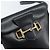 Céline Borsa a Spalla Horsebit in Pelle Nera e Oro Auth YKZ776A Nero D'oro - vista 17