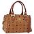 Borsa MCM Vicetos Logogram in pelle PVC 2 in 1 marrone oro Auth 174594 D'oro