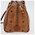 Borsa MCM Vicetos Logogram in pelle PVC 2 in 1 marrone oro Auth 174594 D'oro - vista 3
