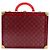LOUIS VUITTON Monograma Transparente Cotoville 40 Trunk Vidro M13182 Auth 167157SM Vermelho - vista 13