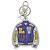 LOUIS VUITTON Portachiavi LV Varsity Jacket Charm Viola MP3385 LV Auth BAZ739SAM Porpora - vista 2
