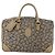Saint Laurent Borsa Boston in PVC pelle beige grigia Auth 173616 Marrone - vista 13