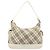 Burberry Borsa a Spalla Nova Check in Tela e Pelle Beige Argento Auth ARZ872 - vista 13