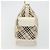 Burberry Borsa a Spalla Nova Check in Tela e Pelle Beige Argento Auth ARZ872 - vista 4