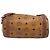 Borsa a Spalla MCM Vicetos Logogram in Pelle PVC Marrone Oro Auth SW2165 D'oro - vista 2