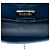 Chanel Media Classica Pelle di Vitello Lucida Camelia Doppio Ribalta Blu - vista 4