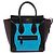 Céline Celine Micro Tricolor Leder Luggage Cabas Blau