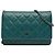 Wallet On Chain Chanel CC Matelassé Lammleder Geldbörse mit Kette Blau