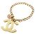 Bracciale charm CC con strass placcato Chanel D'oro