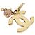 Bracciale charm CC con strass placcato Chanel D'oro - vista 3