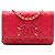 Wallet On Chain Portafoglio CC in caviale Chanel con catena Rosso