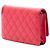 Wallet On Chain Portafoglio CC in caviale Chanel con catena Rosso - vista 2