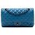 Chanel Medium Classic Pelle di vitello Doppio ribalta Blu
