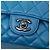 Chanel Medium Classic Pelle di vitello Doppio ribalta Blu - vista 6