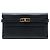 Hermès Epsom Kelly Trifold Langbörse Schwarz