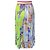 Falda plisada de punto con estampado de Camelia multi Fuzzi Lime Verde - vista 3