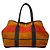 Borsa Hermès Garden Party 36 Nero Arancione Senape - vista 3