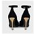 Schwarze Samtpumps von Balmain mit goldenen Absätzen Größe 38,5 gebraucht - Ansicht 4