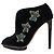 Pumps in suede nero con cristalli Alexander McQueen taglia 39 usati