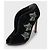 Pumps in suede nero con cristalli Alexander McQueen taglia 39 usati - vista 3