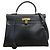 Borsa Hermès Kelly 35 in pelle box nera Nero