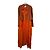 Agnona orange Kleid mit braunem Jacket