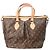 Borsa Tote Palermo PM Monogram Louis Vuitton Marrone - vista 3