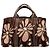 Prada Brown / Pink Canvas Tessuto Stampata Tote Bag