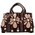 Prada Brown / Pink Canvas Tessuto Stampata Tote Bag - view 3