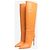 Paris Texas Orange reptile effect knee high leather boots - size EU 40 - view 2