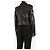 Mcq Schwarze Leder-Bikerjacke mit Schnürdetails - Größe UK 12 - Ansicht 2