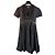 Vestido de algodón negro Galliano con volantes