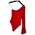 Autre Marque Rotes Ein-Schulter-Bodysuit