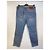 Jeans de denim azul claro Ermanno Scervino con bordado floral - vista 2