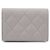 Billetera compacta de piel de caviar Chanel con tres pliegues Gris - vista 3